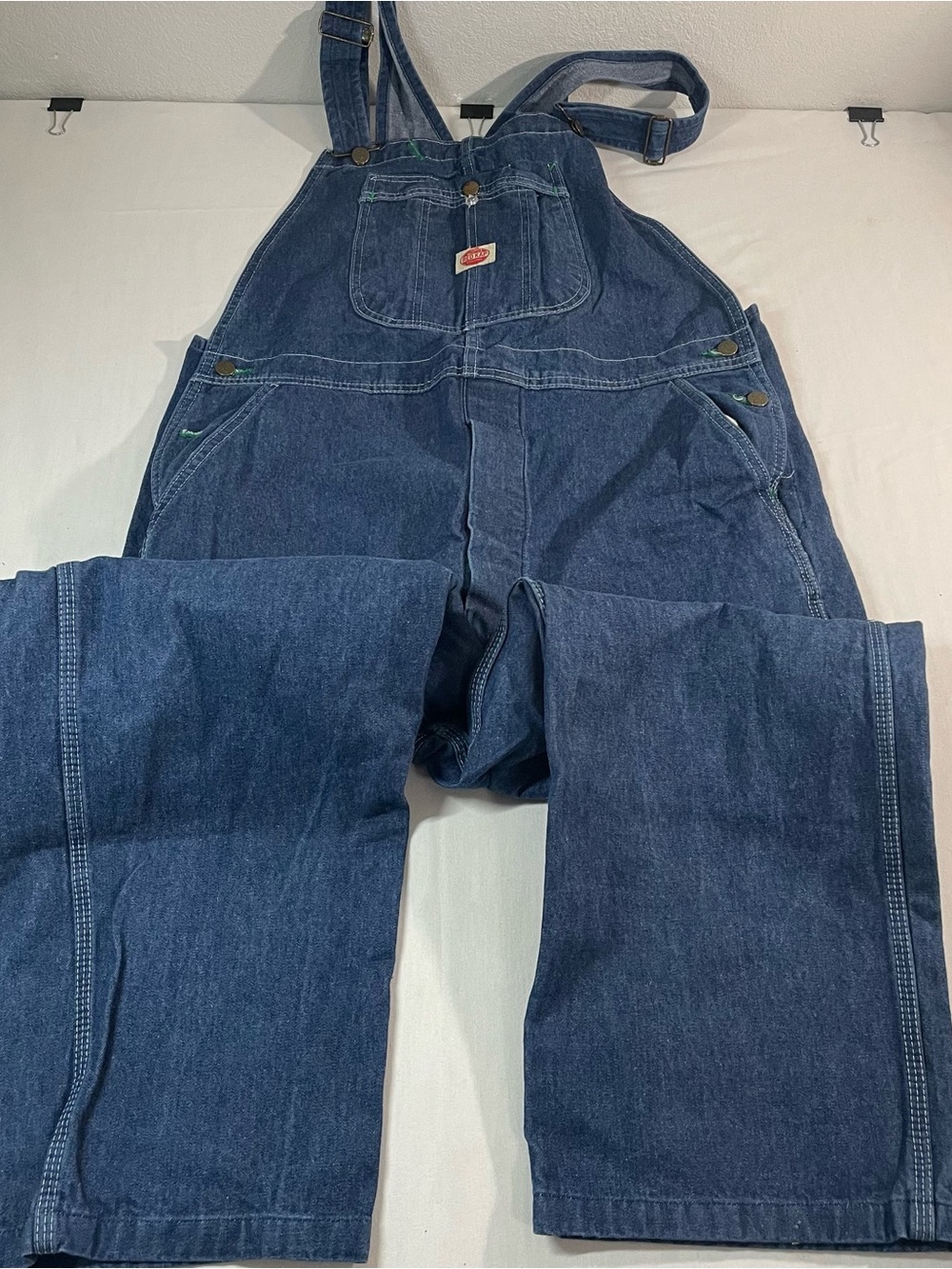 Men's Relaxed Blue Denim Overalls - Unbranded